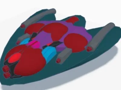 chameleon Battleship 3D print model