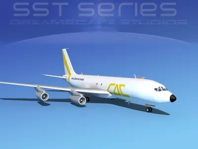 Boeing 707-320 SS Challenge Air Cargo 3D model