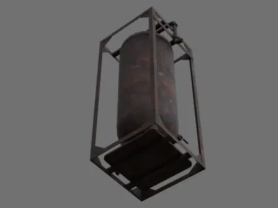 Oil Storage 1C Low-poly 3D model