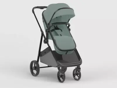 Baby stroller 3D model 3D model 5