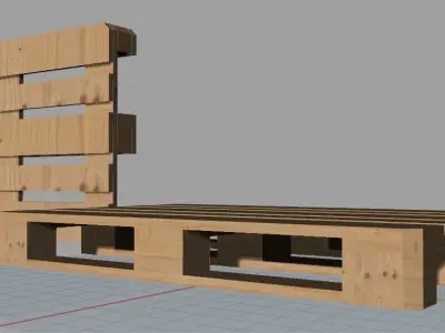 Wooden pallet 3D model textured  3d Max low poly Low-poly 3D model