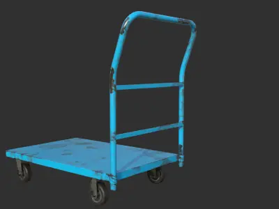 Industrial Trolley PBR Game Ready  Low-poly 3D model
