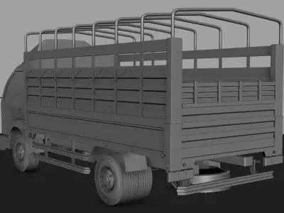 Truck model with cage 3D model