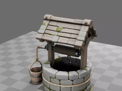 Medieval Stone Well 3D model purchase