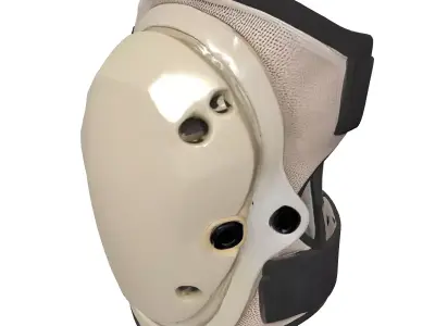 Tactical Military Combat Knee Pad Low-poly 3D model