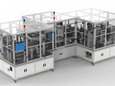 Automatic Lithium Battery Insurance Welding Machine 3D model
