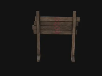 Bow target Low-poly 3D model