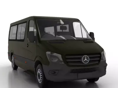 Mercedes Benz Sprinter L2H1 2015 Passenger UK 3D model