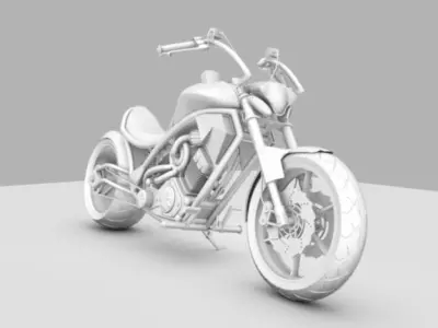 Concept Bike S1 Chopper 3D model
