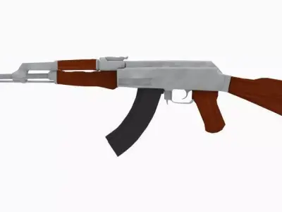 AK 47 Low Low-poly 3D model