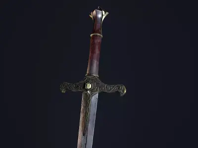 Fantasy Sword 3D Model Low-poly 3D model purchase
