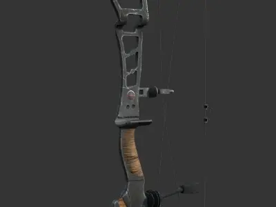 Hunting bow Low-poly 3D model