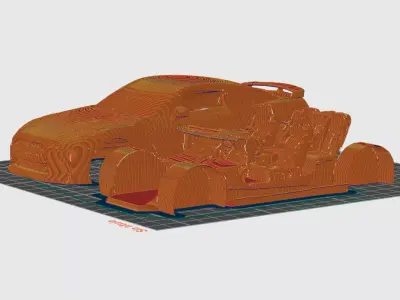 Nissan GT-R 2017 Icono JDM listo para imprimir por partes 3D print model