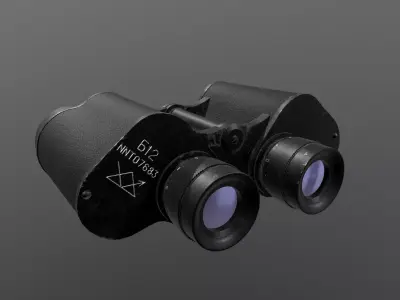 Binocular USSR B-12  Low-poly 3D model