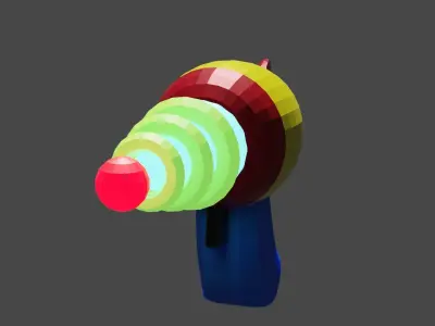 Low Poly Alien Laser Gun Low-poly 3D model