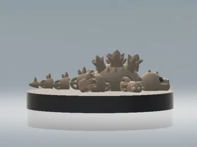 Stylized dragon 3D print model