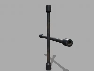  Lug Wrench  Low-poly 3D model