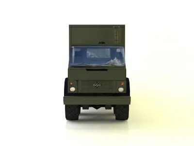 Ural-5323 S-400 Command Center PBU 55K6E Low-poly 3D model purchase