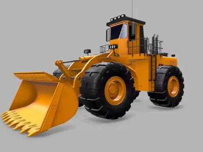 Industrial Vehicle Loader2 Low-poly 3D model