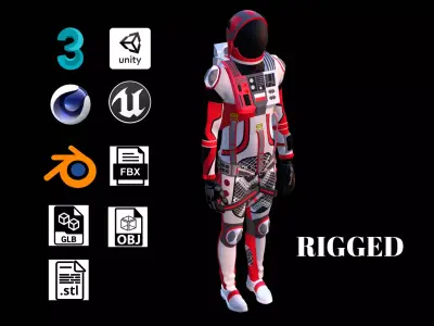 Astronaut Spacesuit Poland 3D model