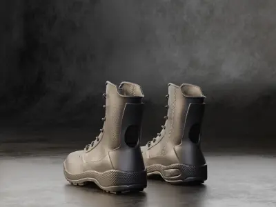 Low Poly Military boot Free low-poly 3D model