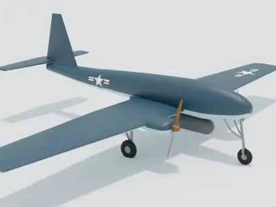 Interstate TDR-1 Low-poly 3D model