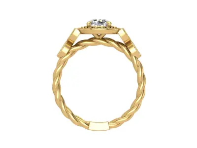 Antique Style Round Ring 3D print model