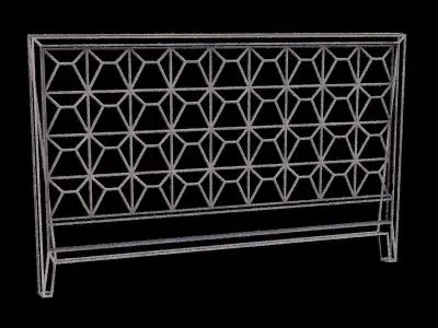 Modular soviet concrete fences Free low-poly 3D model