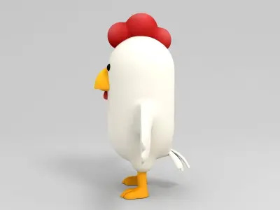 Rigged Chicken Character 3D model