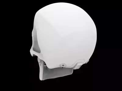 Minimalist Mechanical Skull 3D Print Model 3D print model