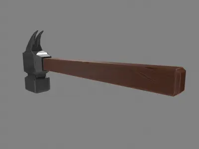 Stylized Hammer Free low-poly 3D model purchase