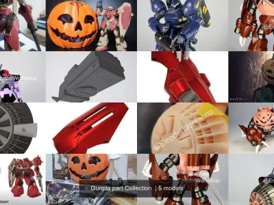 Gunpla part Collection  3D Model Pack