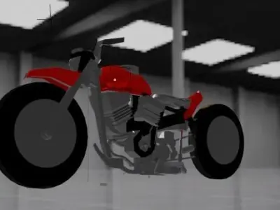 Bike 3d model with hdr image Low-poly 3D model
