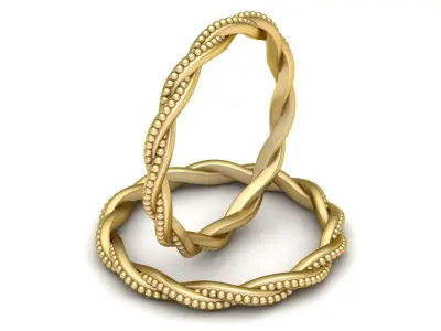 GOLDEN ANTIQUE RING 3D PRINTABLE MODEL 3D print model