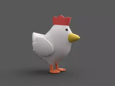 Chicken Farm Free low-poly 3D model