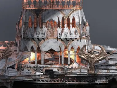 Sir Gawain raider Airship 2 3D model