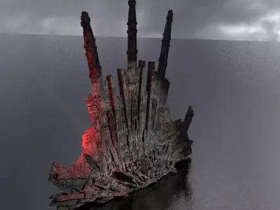 Crystal Magma Shard pillars  3D model