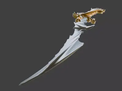 Shiny Dagger Low-poly 3D model