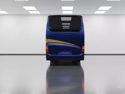 Luxury Low Poly Coach Bus 3D Model 04 Low-poly 3D model