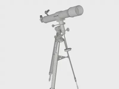 Telescope National Geographic BLENDER 3D Model Cycles 3D model
