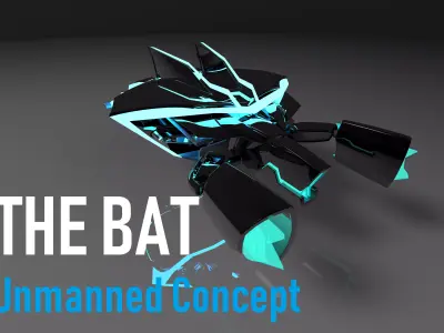 THE BAT 3D Model Unmanned Concept 3D model