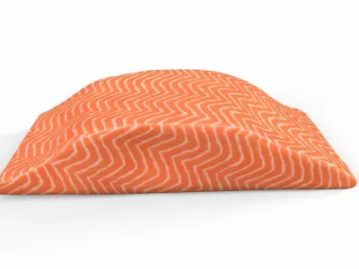 Salmon fish meat Low-poly 3D model