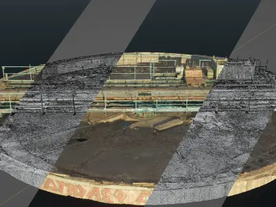 Abandoned railway turntable 3D model