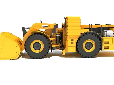 Underground Hard Rock Haulage Loader 3D model