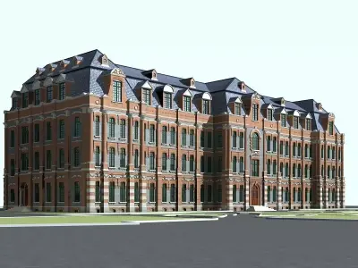 School Building 3D model 74