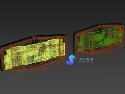 Double Burner Truck Light 3D model