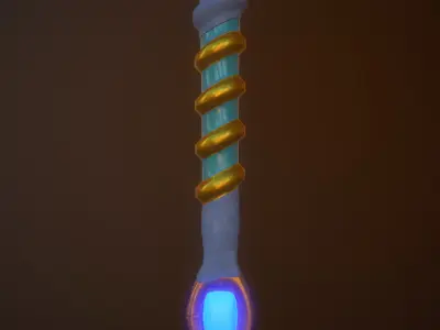 Fantasy sword Low-poly 3D model 18