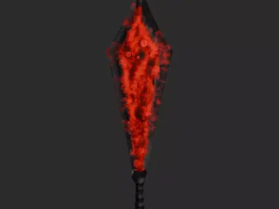  Lava Sword Low-Poly 3D Model  Low-poly 3D model