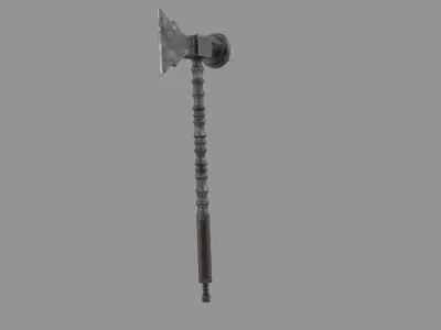 One hand battleaxe  Free 3D model