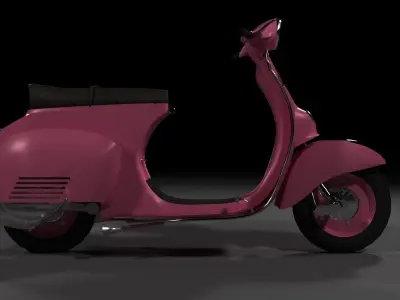 Vespa 1969 model Low-poly 3D model